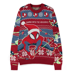 Spider-Man Sweater Swing into the Holidays (Christmas Jumper) Size S 8718526412963