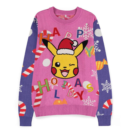 Pokemon Sweatshirt Christmas Jumper Pikachu Patched Size XS 8718526172737