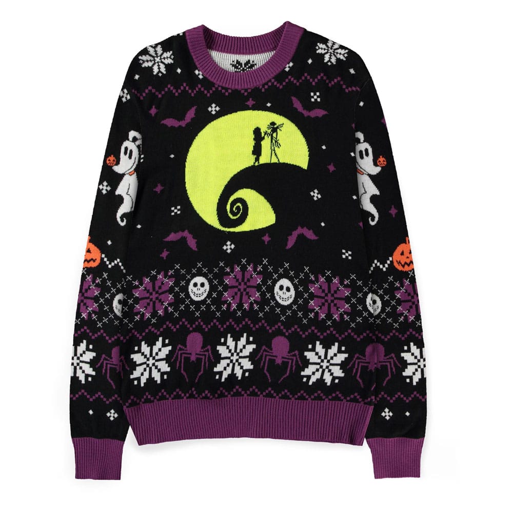 Nightmare Before Christmas Sweater Glow in the Dark (Christmas Jumper) Size S 8718526412864