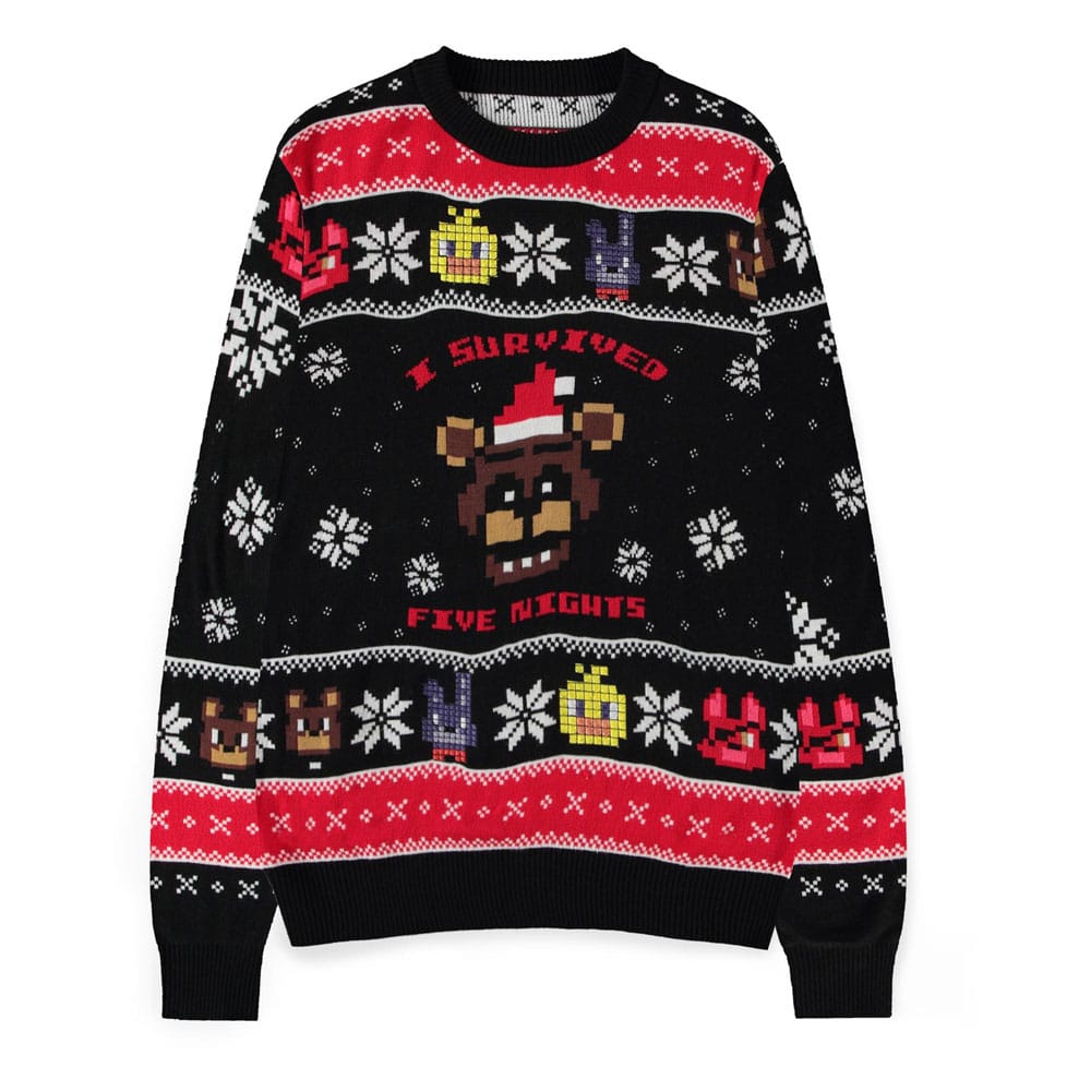 Five Nights at Freddy's Sweater Survived Five Nights (Christmas Jumper) Size S 8718526412918
