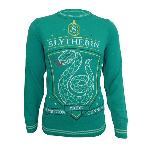 Harry Potter Sweatshirt Christmas Jumper Slytherin Size S 5056463457559