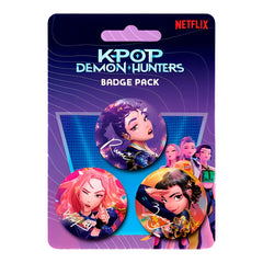 KPop Demon Hunters Pin-Back Buttons 3-Pack  5063457074524