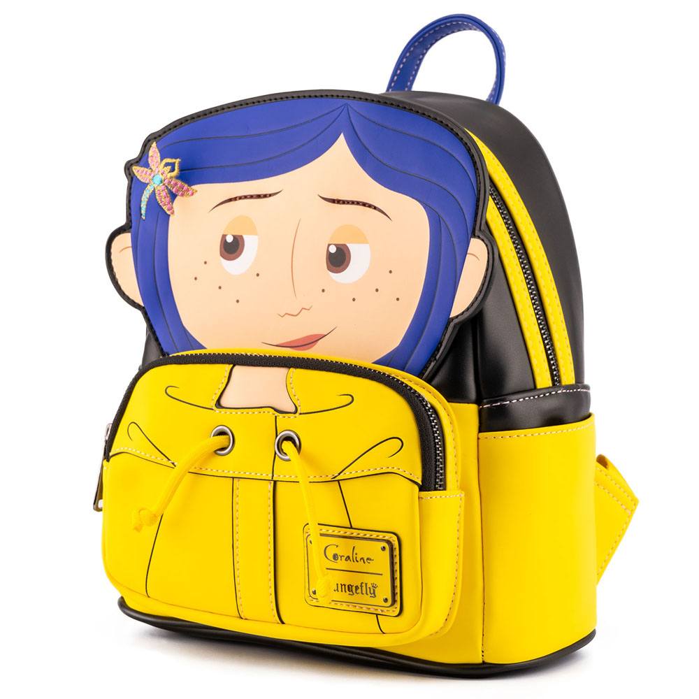 Coraline by Loungefly Backpack Laika Coraline Rain Coat Cosplay 0671803396982