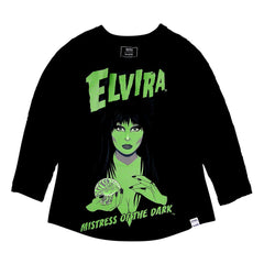 Elivira by Loungefly Tee T-Shirt Unisex Shirred Raglan Size XL 0671803553576