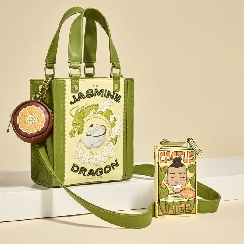 Avatar: The Last Airbender by Loungefly Canvas Tote Bag with Coin Purse Jasmine Dragon 0671803590496