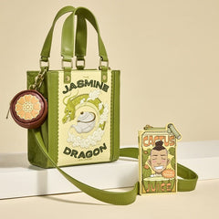 Avatar: The Last Airbender by Loungefly Canvas Tote Bag with Coin Purse Jasmine Dragon 0671803590496