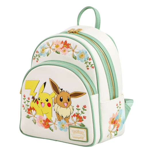Pokemon by Loungefly Mini Backpack Pikachu & Eevee Floral 0671803507845