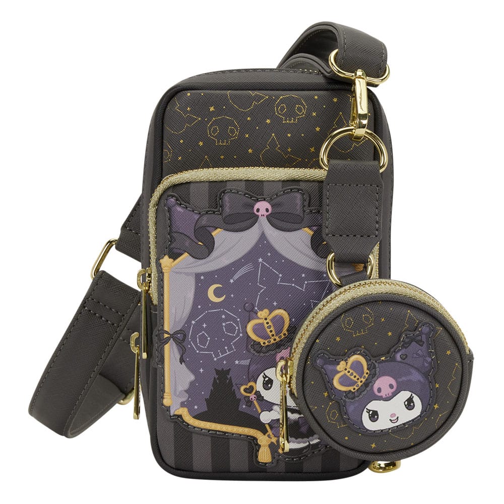Sanrio by Loungefly Crossbody with Coin Bag 20th Anniversary Kuromi Cell Phone 0671803564695