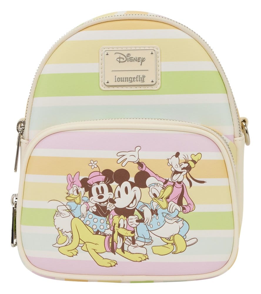 Disney by Loungefly Crossbody Bag Mickey and Friends Rainbow Stribes 0671803330993