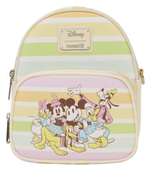 Disney by Loungefly Crossbody Bag Mickey and Friends Rainbow Stribes 0671803330993