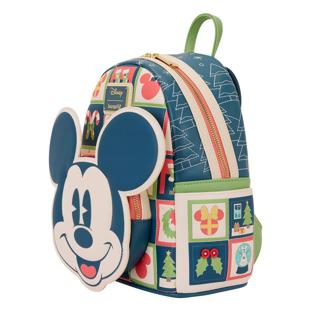 Disney by Loungefly Mini Backpack Mickey and Minnie Holiday 0671803563421