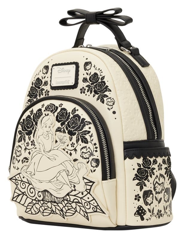 Alice in Wonderland Embroidered Floral Mini Backpack 0671803583030