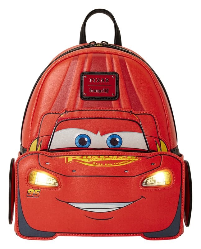 Cars by Loungefly Mini Backpack 20th Anniversary Lightning McQueen Metallic LightUp 0671803589636