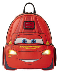 Cars by Loungefly Mini Backpack 20th Anniversary Lightning McQueen Metallic LightUp 0671803589636