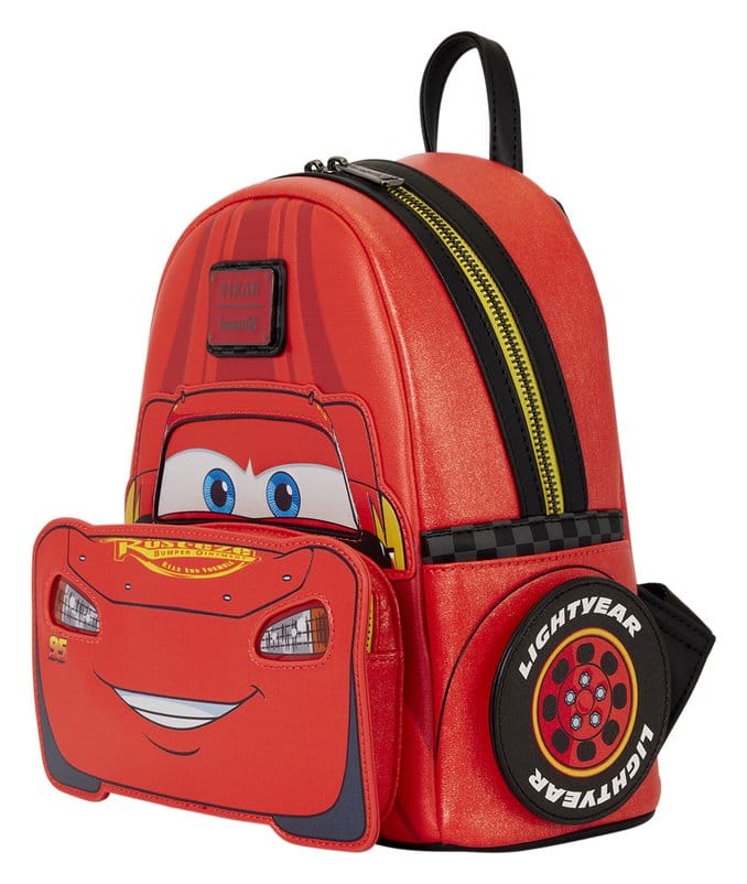 Cars by Loungefly Mini Backpack 20th Anniversary Lightning McQueen Metallic LightUp 0671803589636