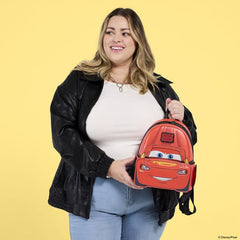 Cars by Loungefly Mini Backpack 20th Anniversary Lightning McQueen Metallic LightUp 0671803589636