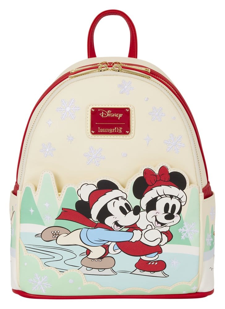 Mickey & Friends by Loungefly Mini Backpack with Headband Holder Ice Skating 0671803590854
