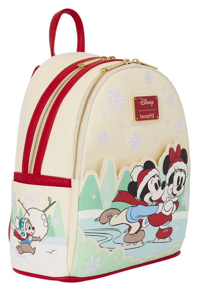 Mickey & Friends by Loungefly Mini Backpack with Headband Holder Ice Skating 0671803590854