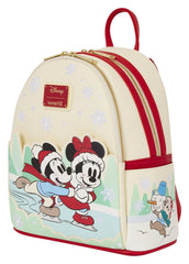 Mickey & Friends by Loungefly Mini Backpack with Headband Holder Ice Skating 0671803590854