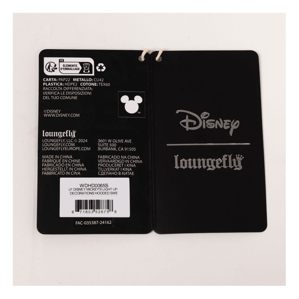 Disney by Loungefly hooded jacket Mickeys Light Up Decorations  Size S 0671803528758