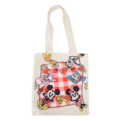 Disney by Loungefly Canvas Tote Bag Mickey and friends Picnic 0671803511569