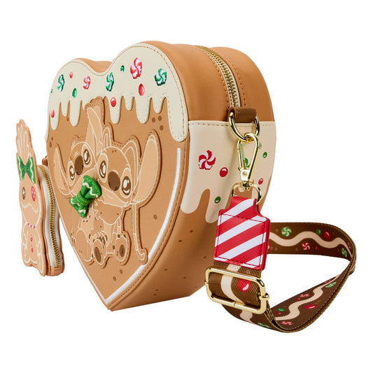 Disney by Loungefly Crossbody Bag Lilo & Stitch Angel and Stitch Gingerbread Heart 0671803526167