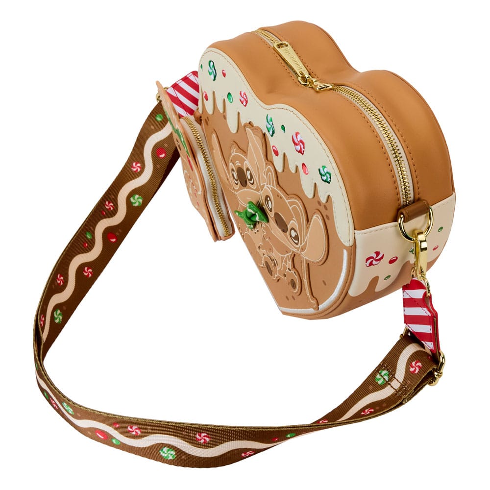 Disney by Loungefly Crossbody Bag Lilo & Stitch Angel and Stitch Gingerbread Heart 0671803526167