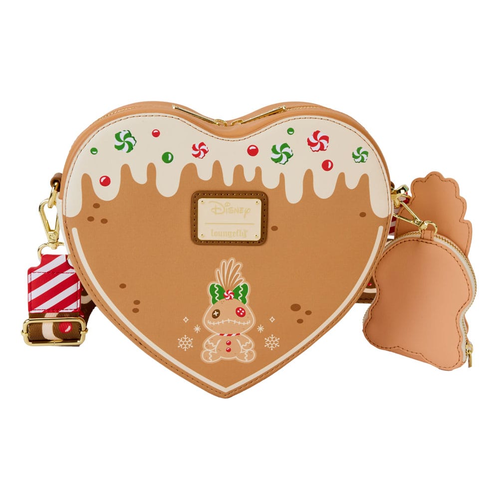 Disney by Loungefly Crossbody Bag Lilo & Stitch Angel and Stitch Gingerbread Heart 0671803526167