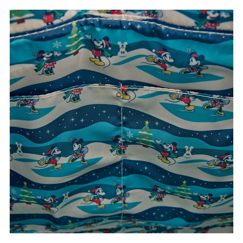 Disney by Loungefly Canvas Tote Bag Mickey and Minnie Holiday 0671803563438