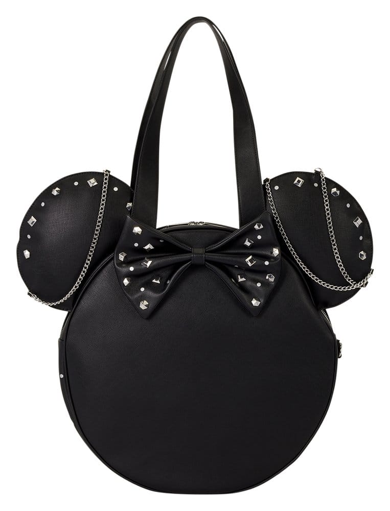 Minnie Mouse by Loungefly Canvas Tote Bag Studs & Chains 0671803589629