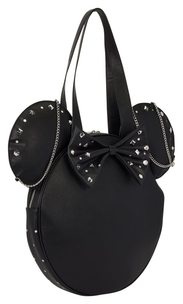 Minnie Mouse by Loungefly Canvas Tote Bag Studs & Chains 0671803589629