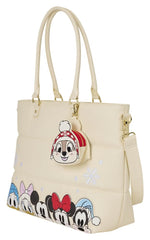 Mickey & Minnie by Loungefly Canvas Tote Bag Puff Quilt 0671803590861