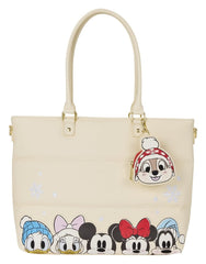 Mickey & Minnie by Loungefly Canvas Tote Bag Puff Quilt 0671803590861