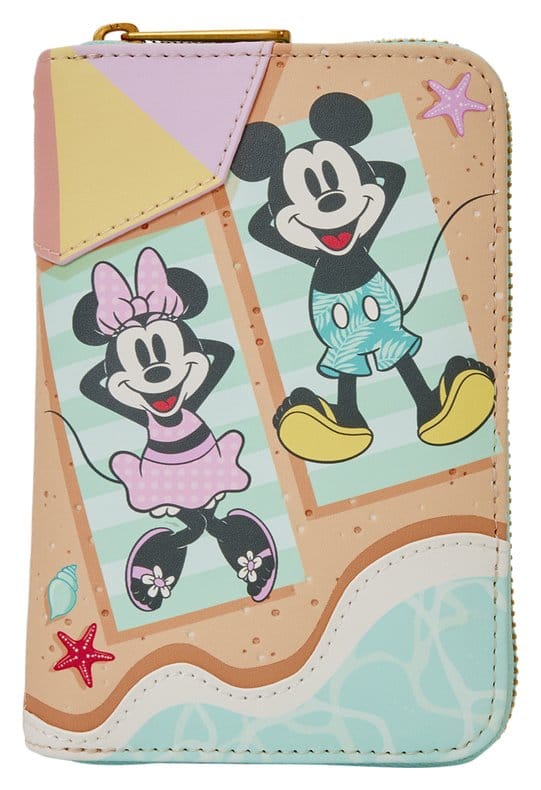 Mickey & Minnie Beach Fun Zip Around Wallet 0671803583221