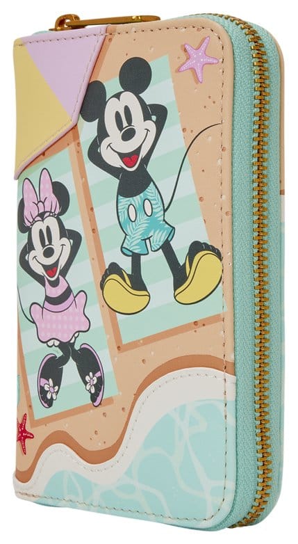 Mickey & Minnie Beach Fun Zip Around Wallet 0671803583221