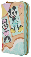 Mickey & Minnie Beach Fun Zip Around Wallet 0671803583221