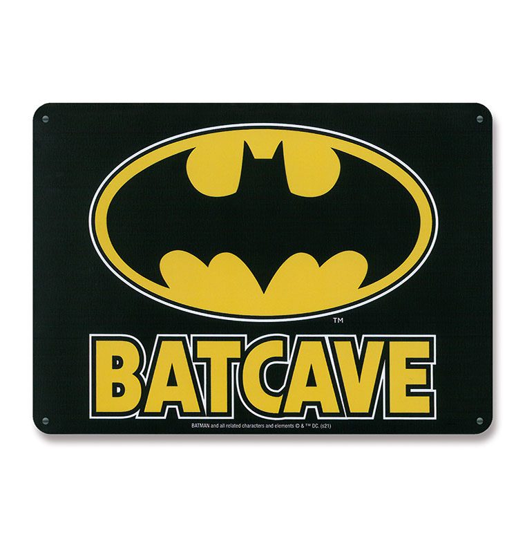 DC Comics Tin Sign Batcave 15 x 21 cm 4045846388659