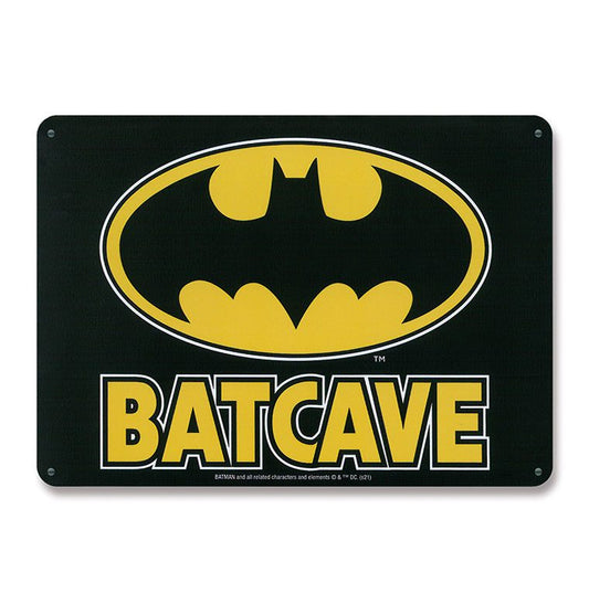 DC Comics Tin Sign Batcave 15 x 21 cm 4045846388659
