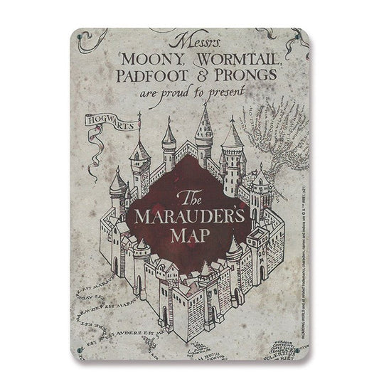 Harry Potter Tin Sign Marauders Map 15 x 21 cm 4045846388246