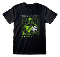 Star Wars The Mandalorian T-Shirt Handover Green Size S 5056811598644