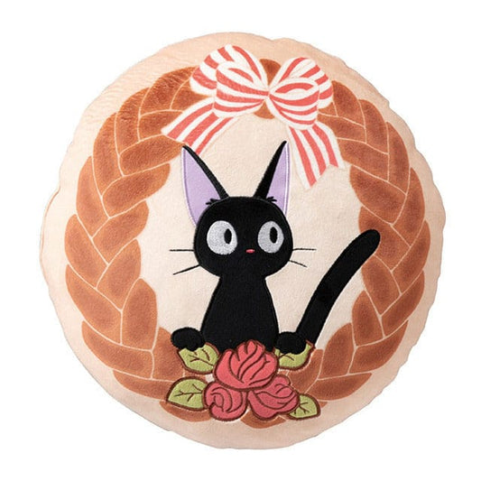 Kiki's Delivery Service Pillow Jiji Bread Wreath 35 x 35 cm 4992272672343
