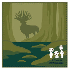 Studio Ghibli Mini Towel Princess Mononoke Shadow of the Deer God 25 x 25 cm 4992272876550
