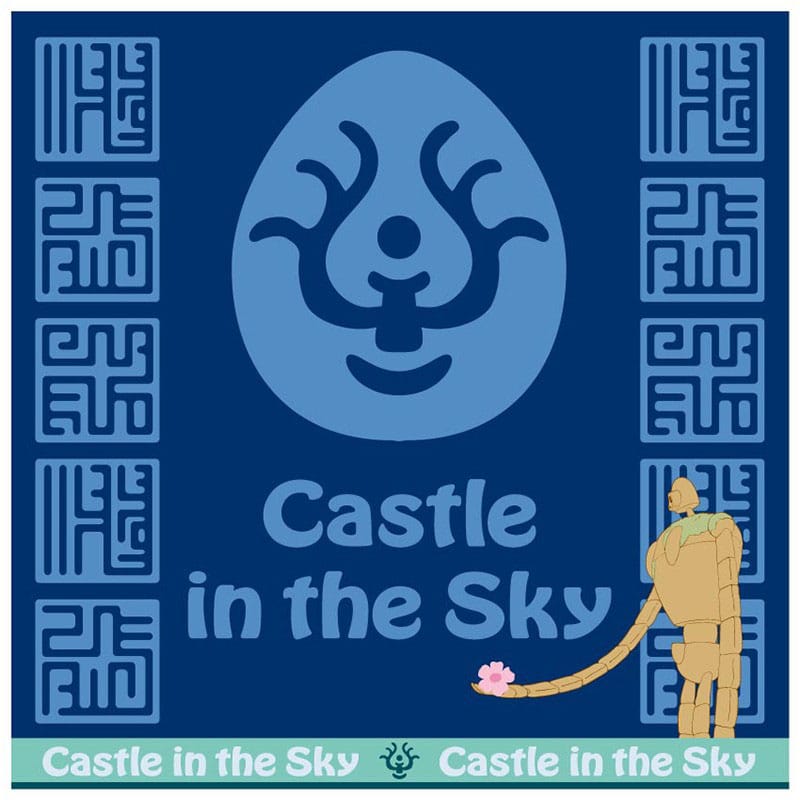 Studio Ghibli Mini Towel Castle in the Sky Volucite crystal Amulet 25 x 25 cm 4992272876567