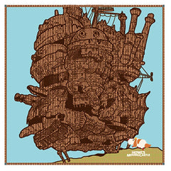 Howl´s Moving Castle Imabari Handkerchief Hauru's Castle 40 x 40 cm   4992272884180