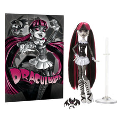Monster High Reel Drama Doll Draculaura in Black And White 0194735104819