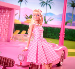 Barbie The Movie Doll Barbie in Pink Gingham Dress 0194735160709