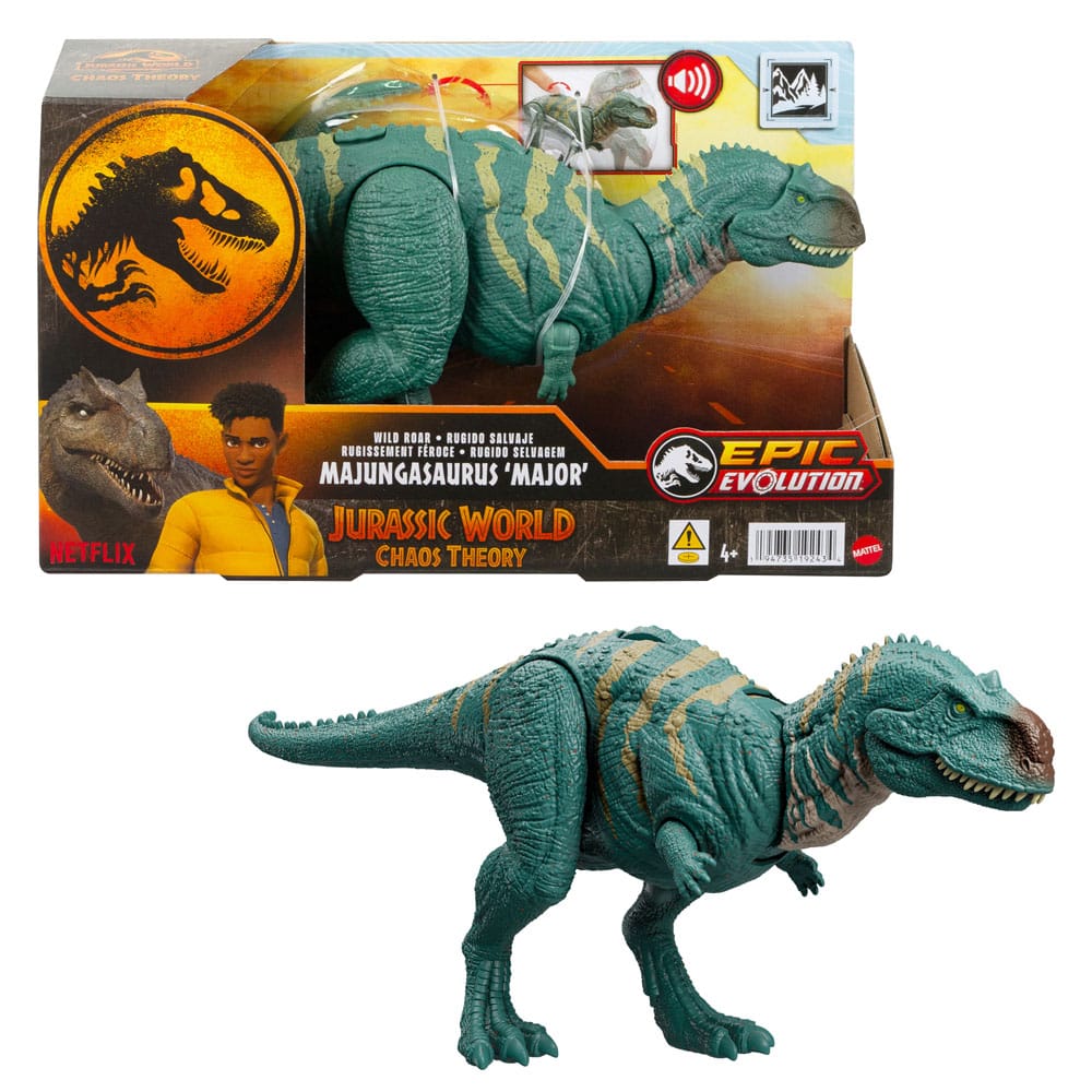 Jurassic World Epic Evolution Action Figure Wild Roar Majungasaurus 0194735192434