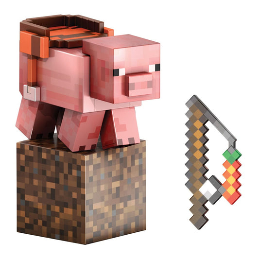 Minecraft Diamond Level Action Figure Pig 14  0194735193899