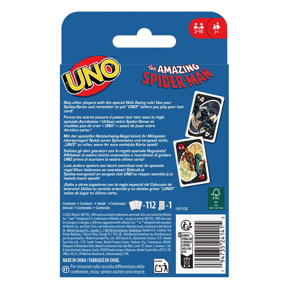 The Amazing Spider-Man Card Game UNO 0194735241415