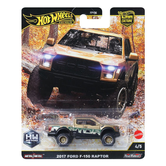 Hot Wheels Premium Car Culture Diecast Vehicle 1/64 2017 Ford F-150 Raptor 0194735262373